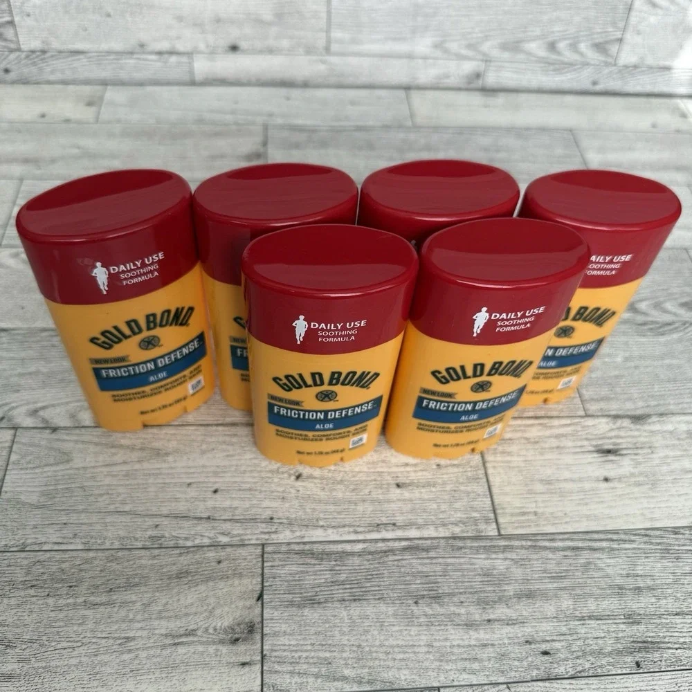Gold Bond Friction Defense Stick Unscented 1.75 oz Comforts & Soothes‎ 6 Sticks